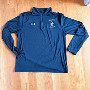 Under Armour Black Long Sleeve Quarter-Zip Pullover - Northeastern Athletics